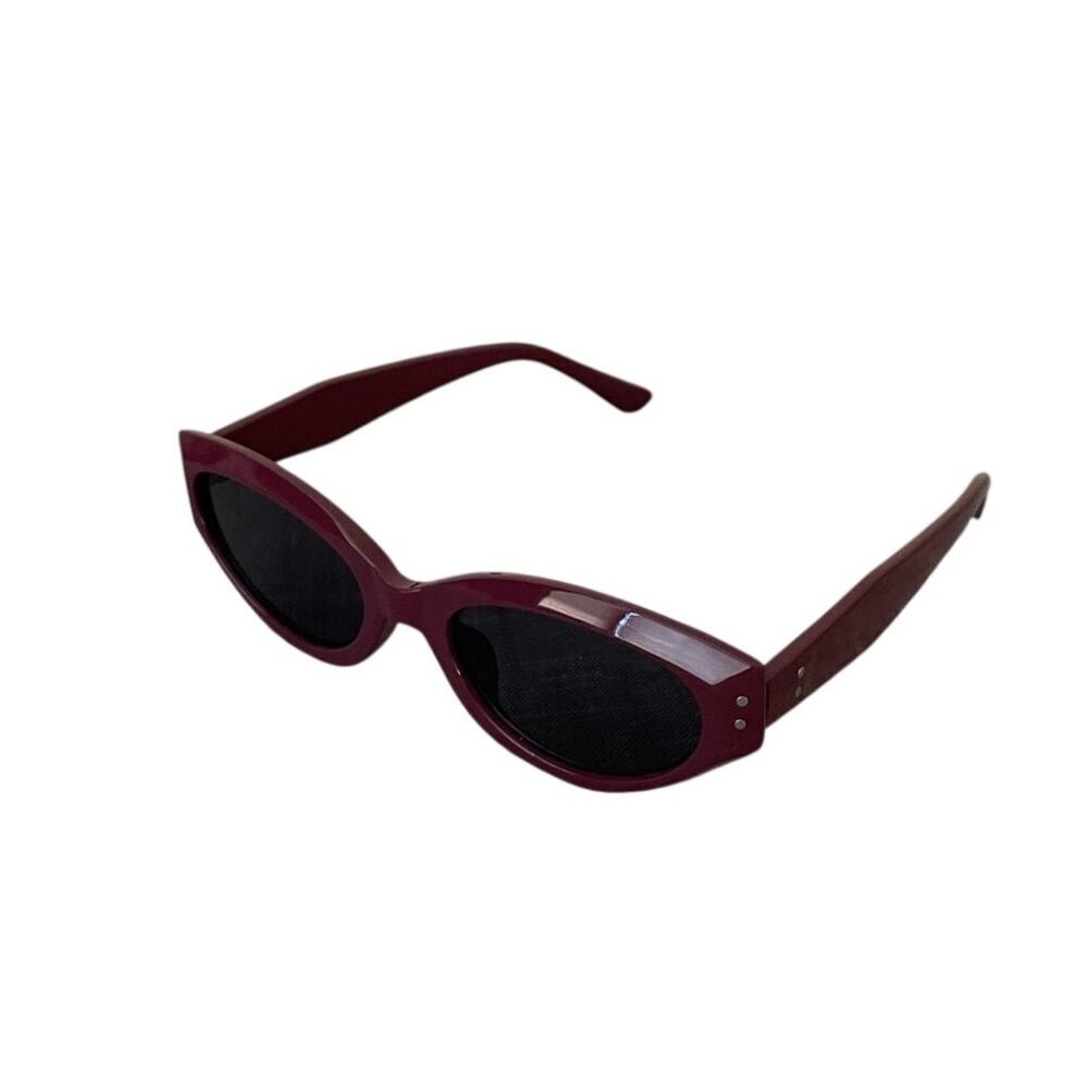 New Womens Polarized Purple Oval Sunglasses